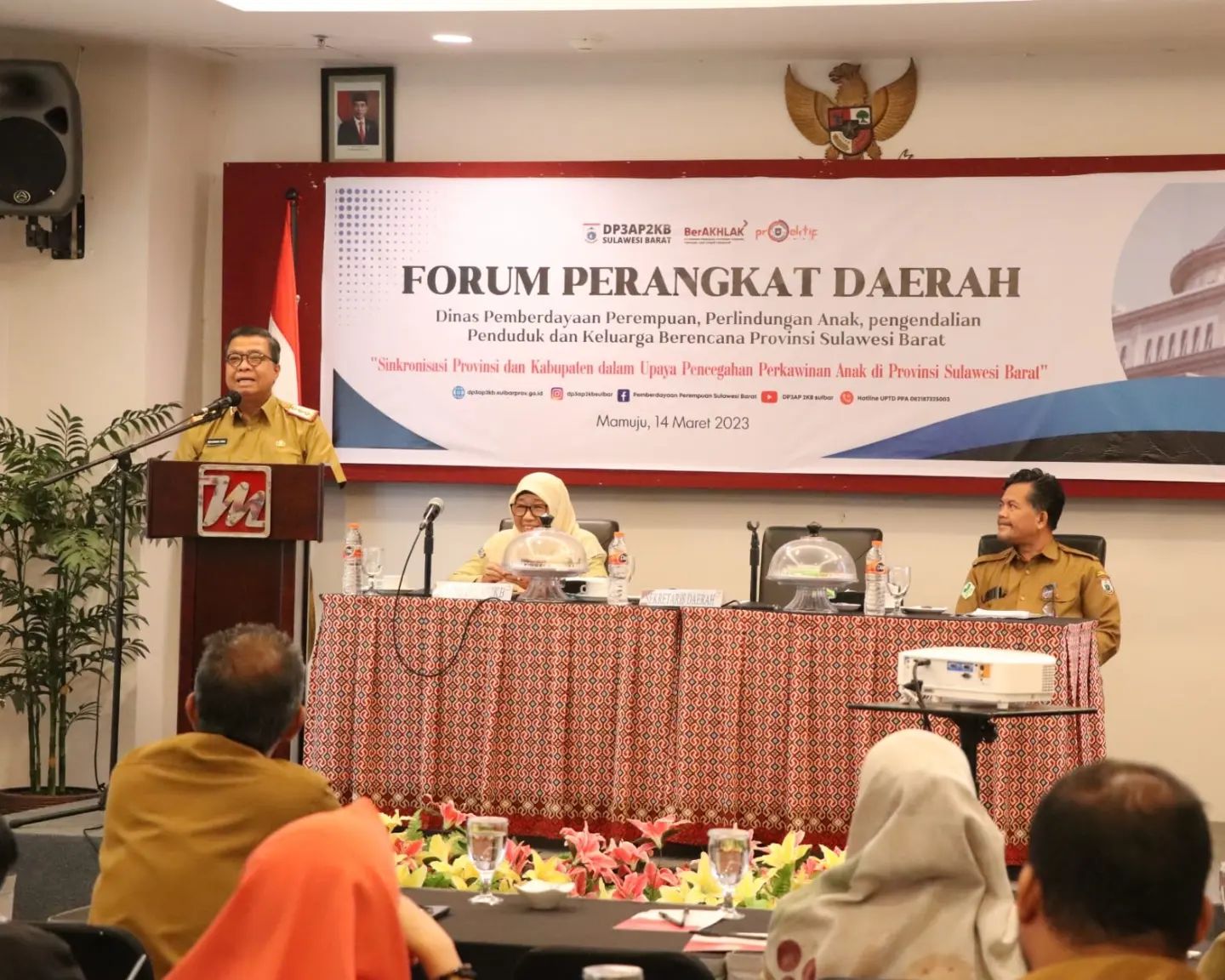 Sekprov Sulbar Hadiri Forum Perangkat Daerah Penyusunan Renja 2024 Dinas P3AP2KB